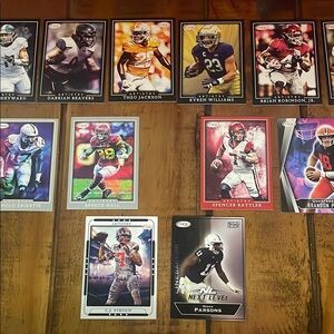 Lot of 12 Sage Rookie Football Trading Cards